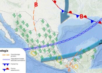 Lluvias y vientos clima en México