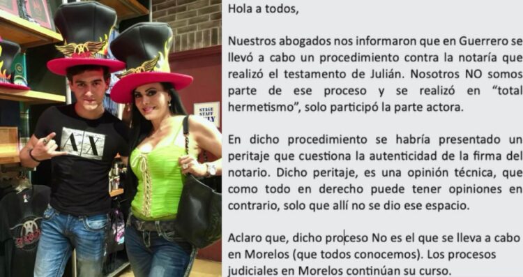 Maribel Guardia habla sobre el testamento de Julián Figueroa y denuncia un peritaje