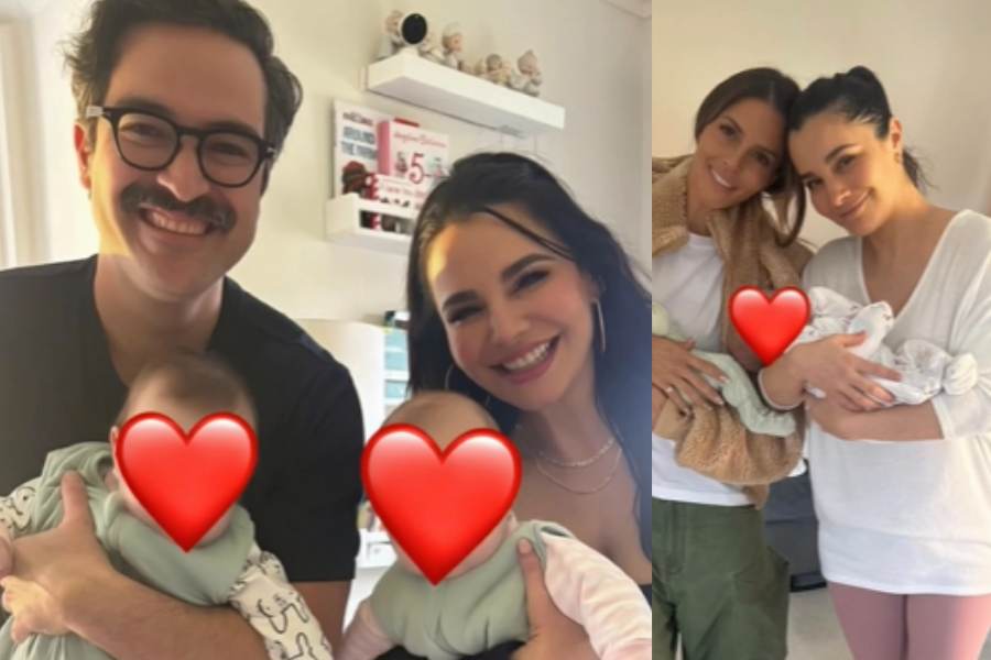 Martha Higareda comparte emotivo encuentro de sus gemelas con sus amigos cercanos