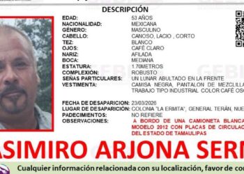 Masculino desaparece cuando viajaba a bordo de una camioneta en General Terán, Nuevo León