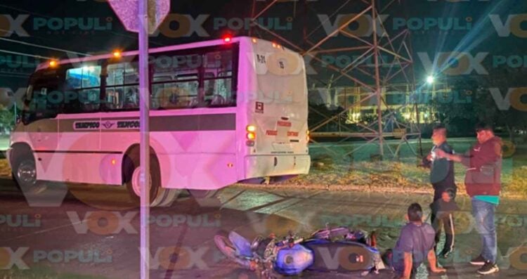 Motociclista herido en Tampico