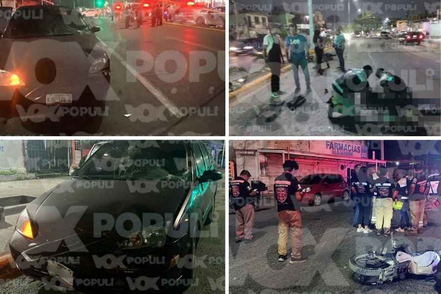 Motociclista pierde la vida al chocar contra automóvil en Altamira, Tamaulipas