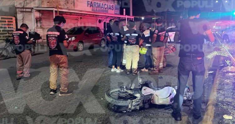 Motociclista pierde la vida al chocar contra automóvil en Altamira, Tamaulipas