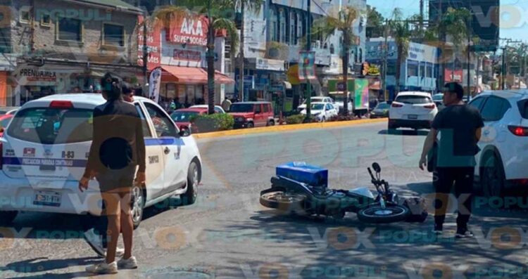 repartidor accidente Centro Ciudad Madero
