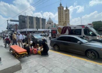 Mujer aparatosa caída El Mante
