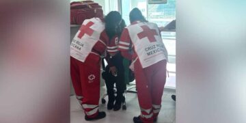 Mujer atrapada en elevador en Reynosa