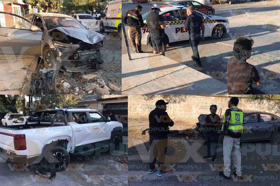 Olvida hacer alto y protagoniza fuerte choque en Ciudad Victoria, Tamaulipas
