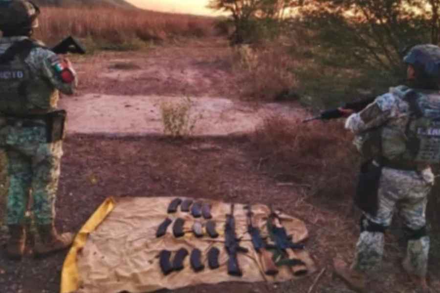 Operativo deja dos detenidos y arsenal asegurado en Tepuche, Culiacán