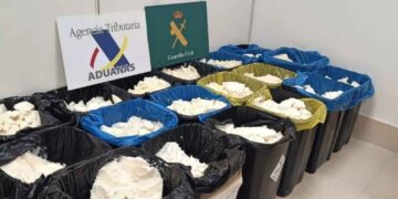 Operativo internacional logra asegurar 625 kilos de metanfetamina mexicana en Madrid, España