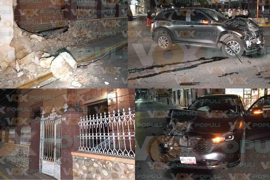 Parrandero choca contra iglesia en el centro de Ciudad Victoria, Tamaulipas