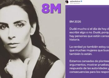 Sasha Sokol vuelve a alzar la voz en el 8M de 2026