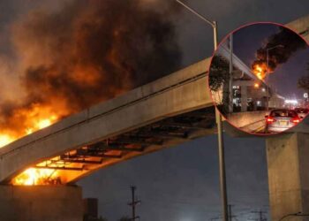 incendio obras de la Línea 6 Guadalupe
