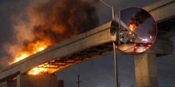 incendio obras de la Línea 6 Guadalupe