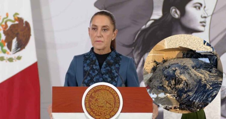 Sheinbaum descarta daños graves en playas del Golfo de México tras derrame de hidrocarburo