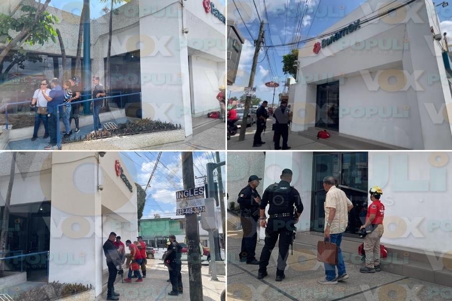 asalto en sucursal Banamex Tampico
