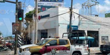 asalto en sucursal Banamex Tampico