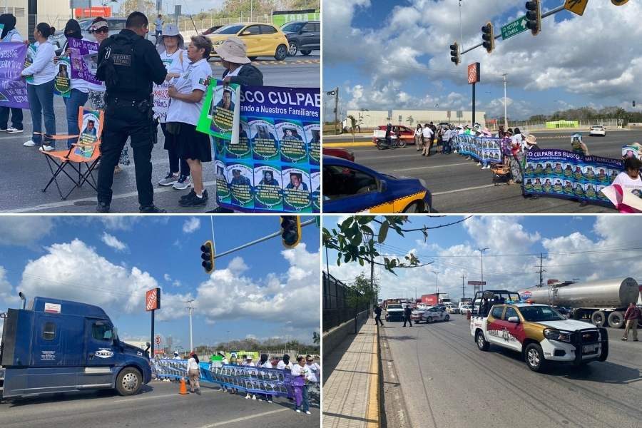 bloqueo de avenida en Altamira
