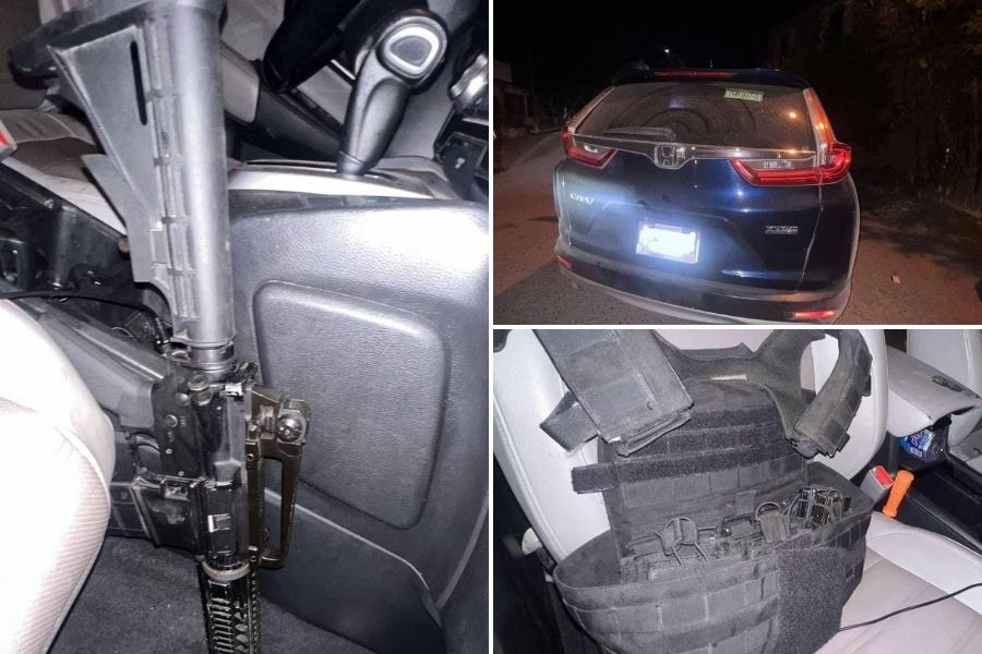 camioneta con armas en Ciudad Victoria