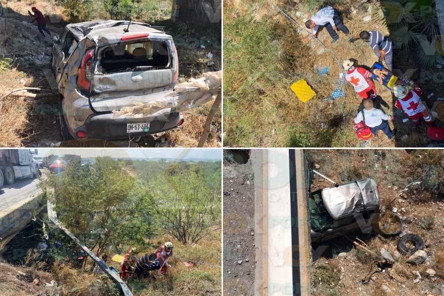 choque con tractocamión en Victoria