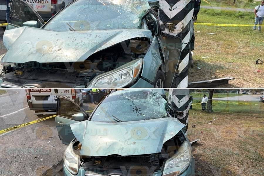 choque entre autobús y automóvil en Tampico