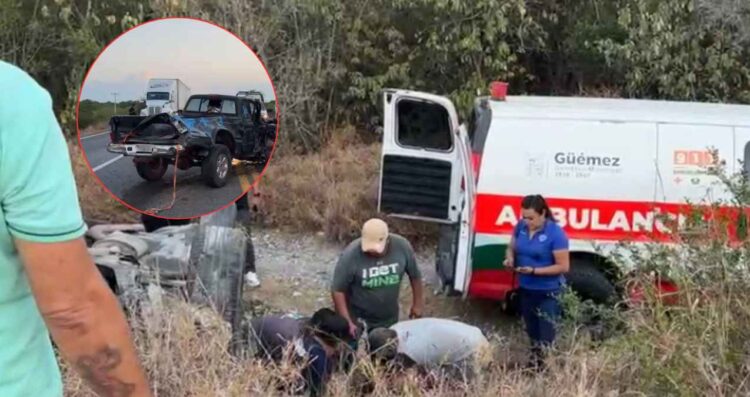 choque frontal en la Victoria a Matamoros