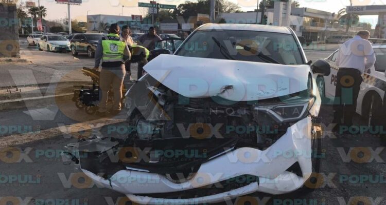 choque hoy en Boulevard Tamaulipas en Victoria