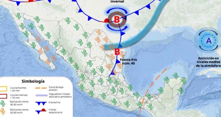 frío 40 México miércoles
