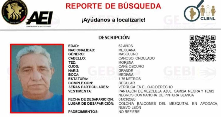 _hombre desaparecido en Apodaca