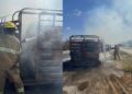 _incendio en remolque en Linares