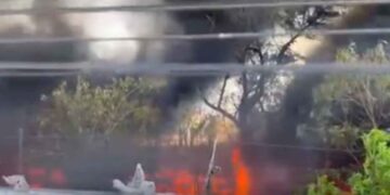 _incendio terreno baldío en Monterrey