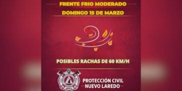 llega frente frío Nuevo Laredo
