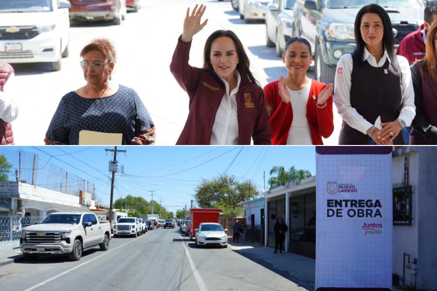 obras de repavimentación en Nuevo Laredo