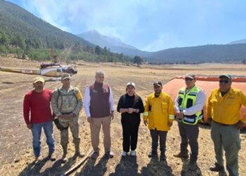 operativo incendio forestal en Miquihuana