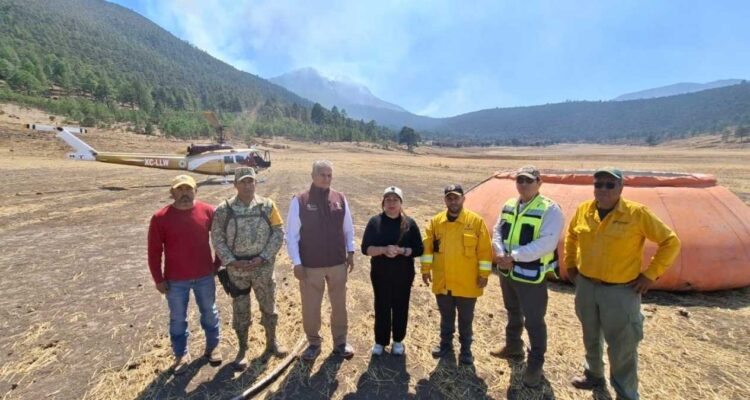 operativo incendio forestal en Miquihuana