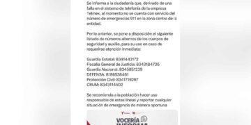 _sin servicio al 911 de Tamaulipas
