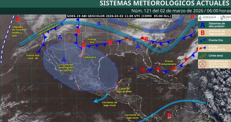 ¿Cómo y en dónde afectará el nuevo frente frío No. 38?