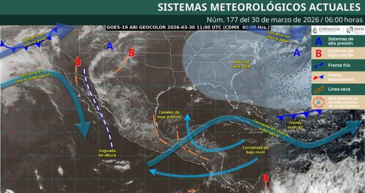 ¿Cuáles son los estados que tendrán precipitaciones y caída de aguanieve este lunes?