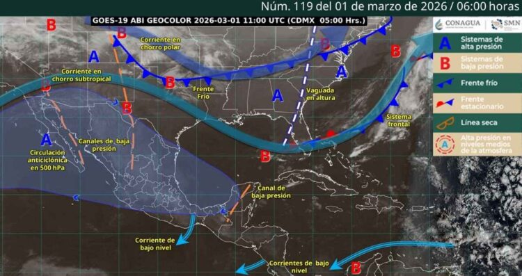 ¿En qué estados de México seguirá subiendo la temperatura el día de hoy