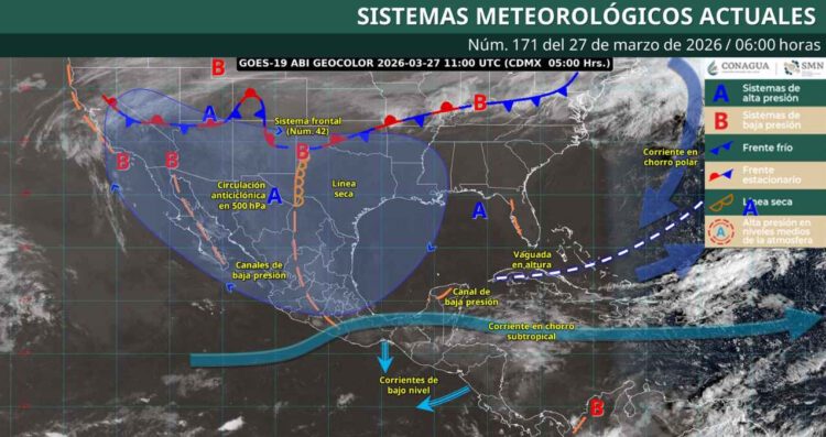 ¿Frente frío 42 traerá granizadas y vientos intensos a México?