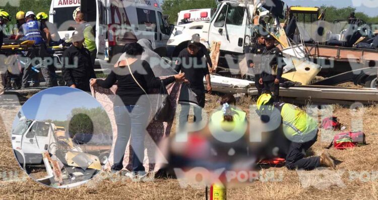 ¿Qué se sabe de la volcadura del camión de peregrinos en la Victoria a Matamoros que dejó múltiples lesionados?