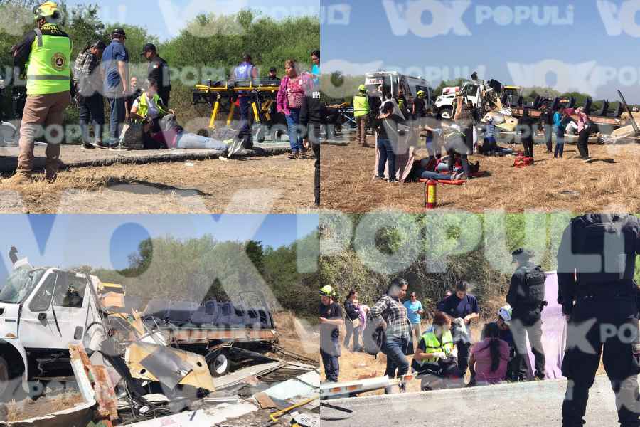 ¿Qué se sabe de la volcadura del camión de peregrinos en la Victoria a Matamoros que dejó múltiples lesionados?