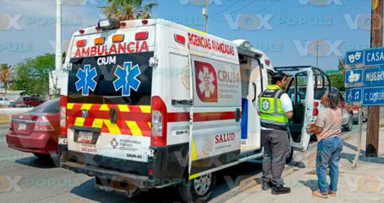 Accidente en la colonia Treviño Zapata