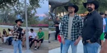 Aficionados iraquíes vaqueros