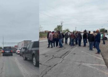 Agricultores bloquean la carretera Victoria-Matamoros en Tamaulipas hoy; así luce