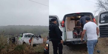 Aparatosa volcadura en la carretera Victoria-Monterrey deja al menos 3 heridos