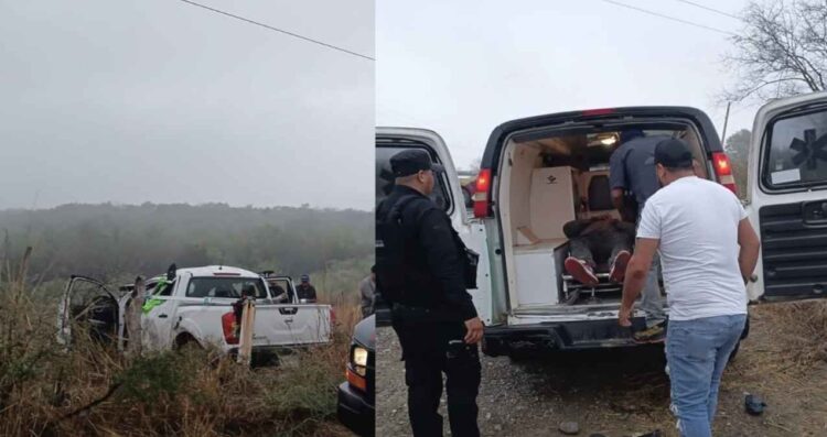 Aparatosa volcadura en la carretera Victoria-Monterrey deja al menos 3 heridos