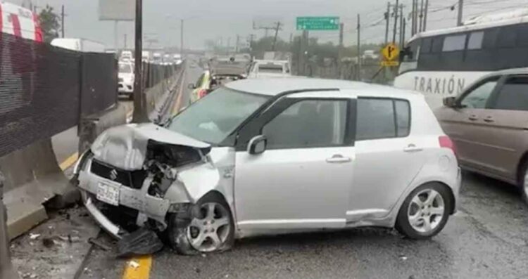 choque múltiple carretera a Nuevo Laredo