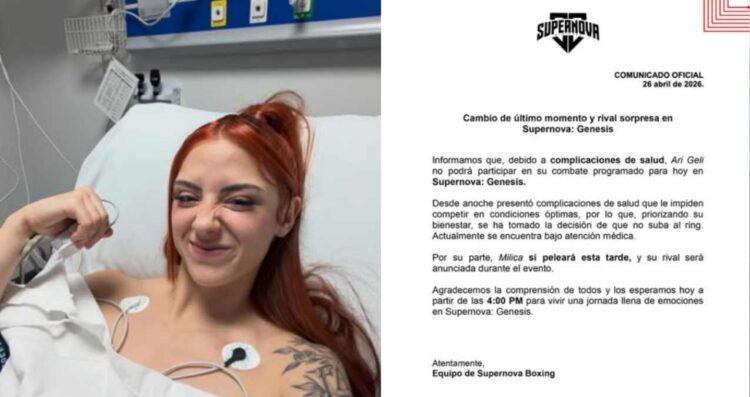 Ari Geli cancela su pelea en Supernova Génesis por complicaciones de salud