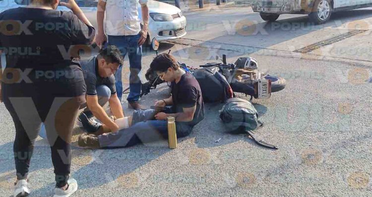 Automovilista choca contra joven motociclista en Ciudad Victoria, Tamaulipas