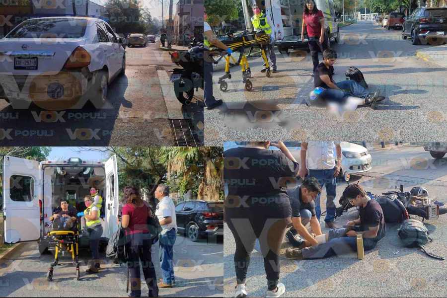 Automovilista choca contra joven motociclista en Ciudad Victoria, Tamaulipas